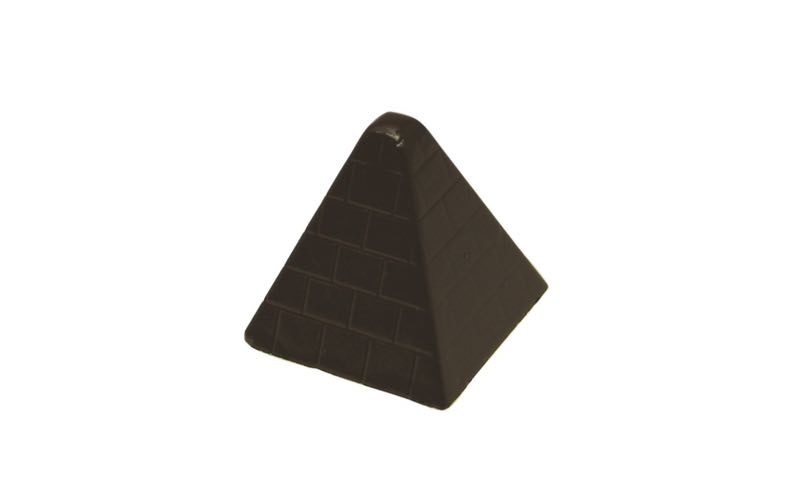 Chokoladeform, pyramide m. sten, L 30 mm, 24 stk.