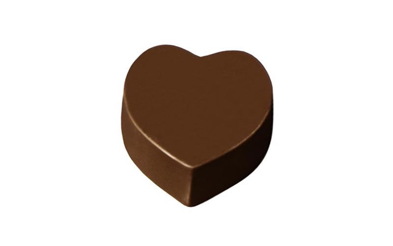 Chokoladeform magnet, hjerte, L 33 mm, 15 stk.