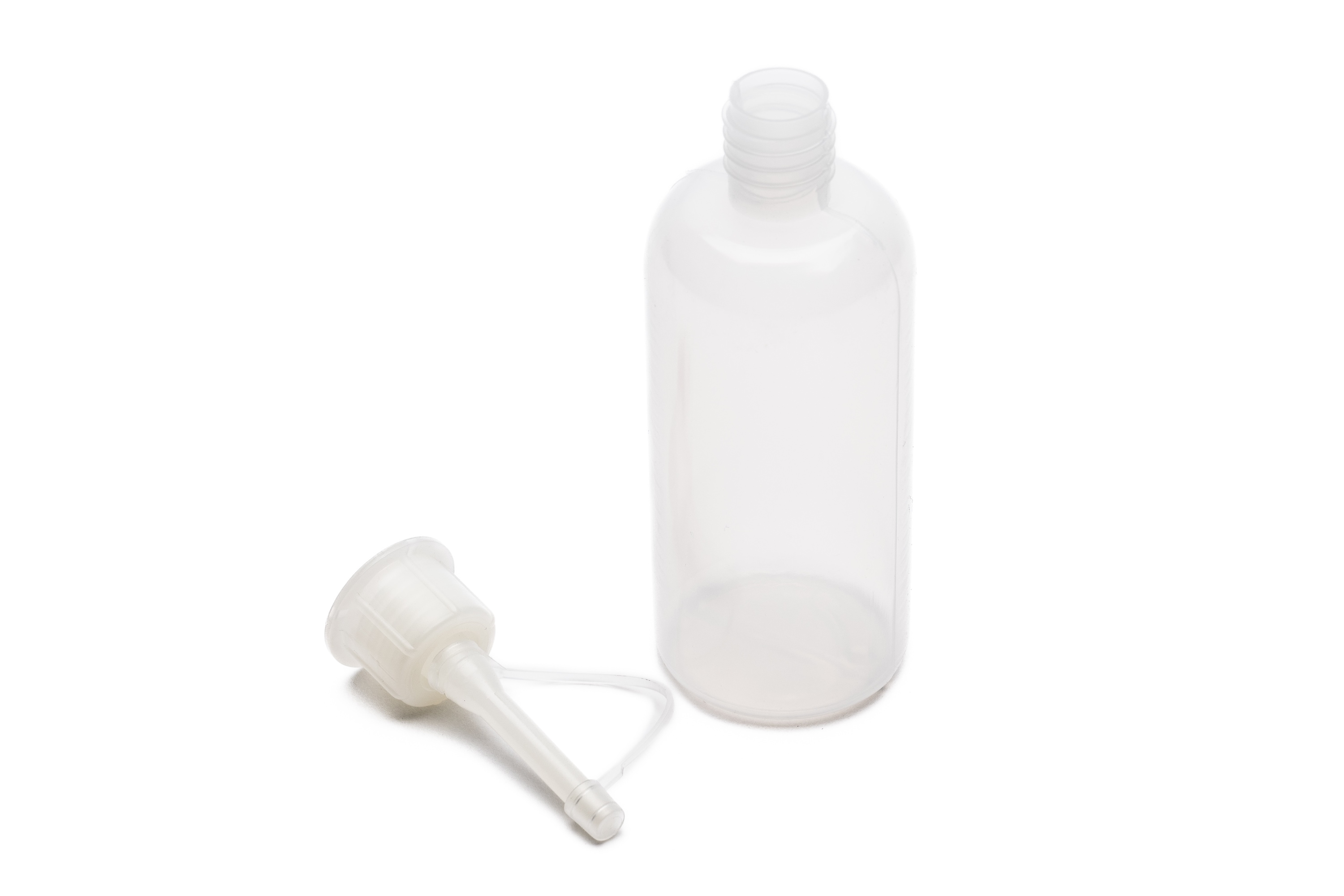 Dressingflaske, klar plast, 100 ml