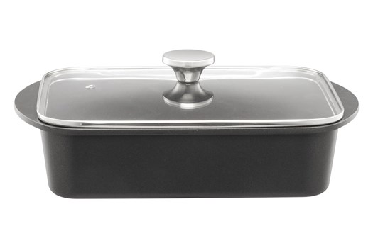 Bradepande med låg, aluminium, keramisk belægning, PFAS-fri