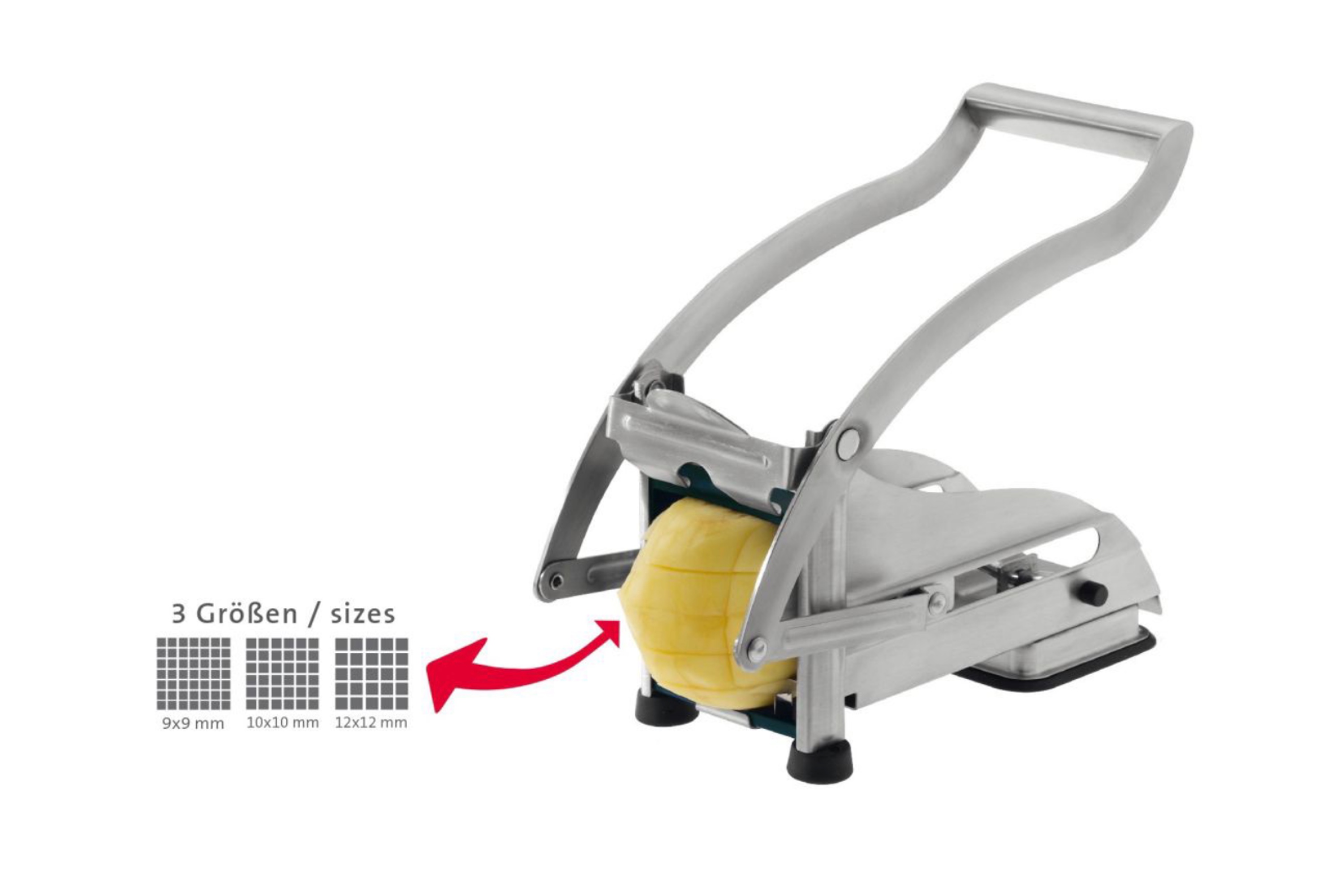 Pommes frites presse med 3 skær, Pomfri-Perfect