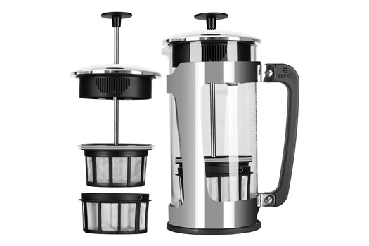 Stempelkande, Espro P5, 8 kopper, glas