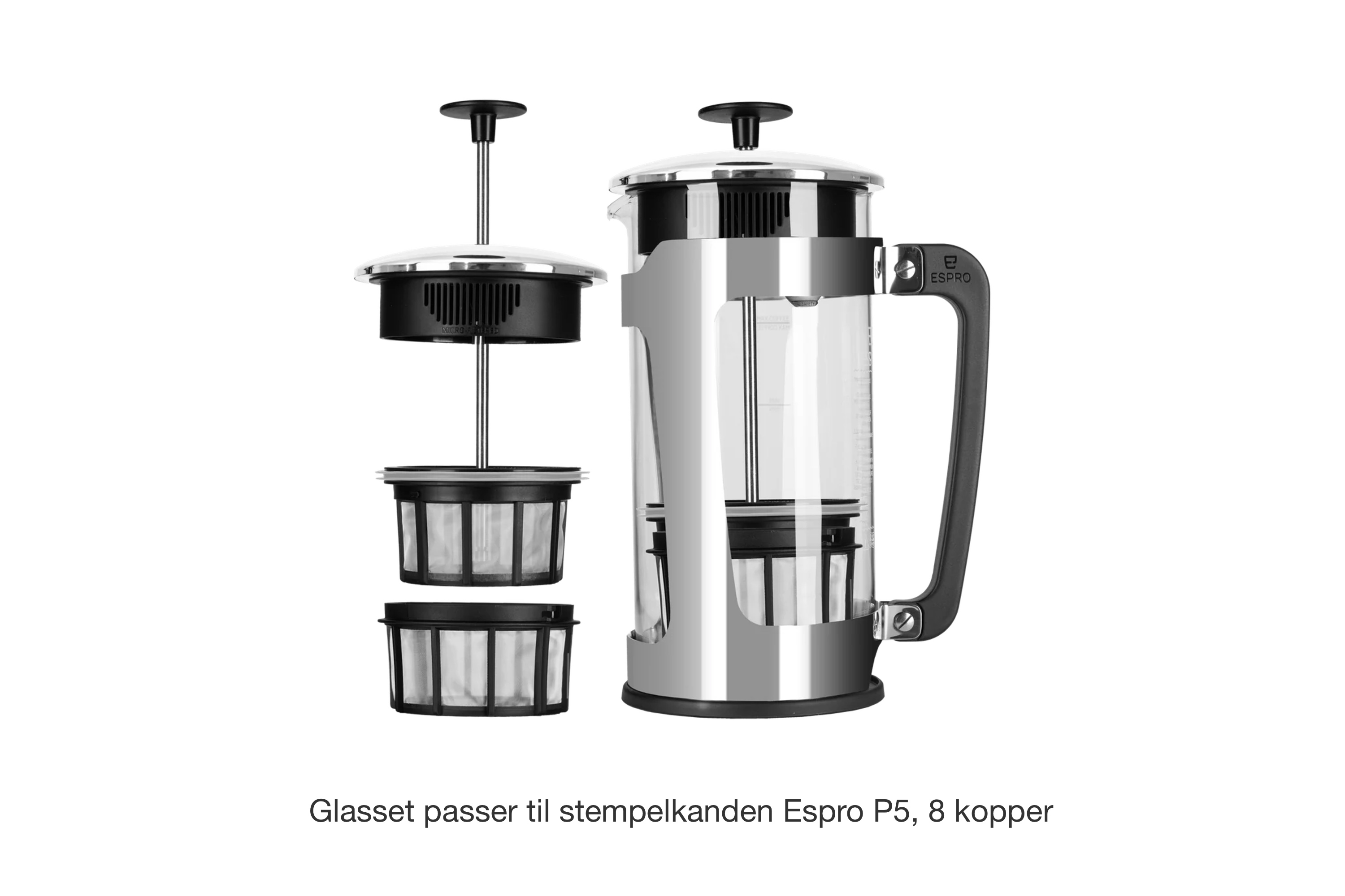 Glas til stempelkande Espro P5, 8 kopper