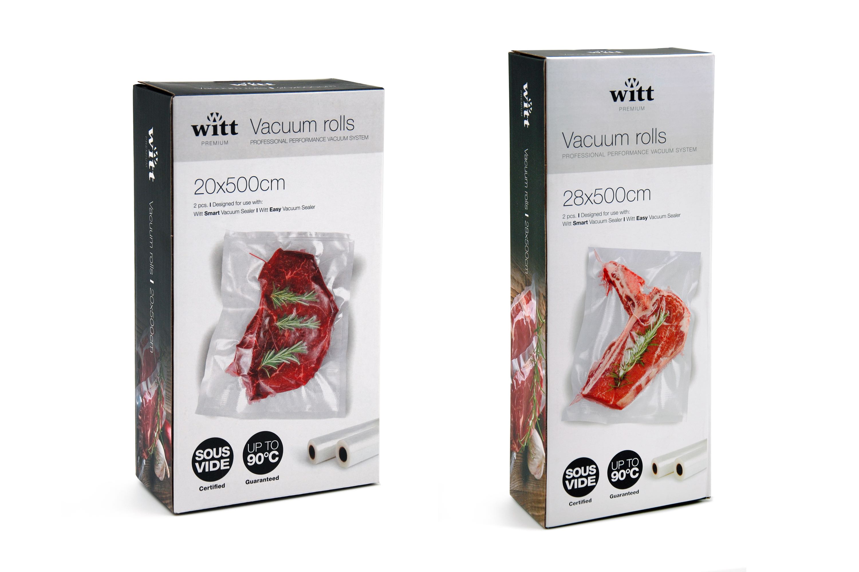 Vakuumpose, riflet, 2 ruller á 5 m, Witt