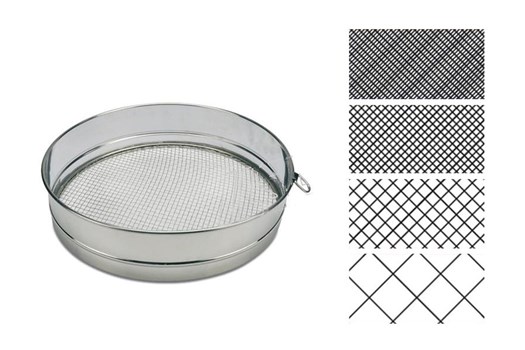 Trommesigte med 4 udskiftelige net, rustfrit stål