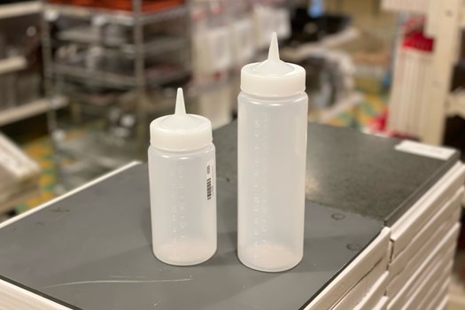 Dressingflaske klar stor åbning, 500/750 ml