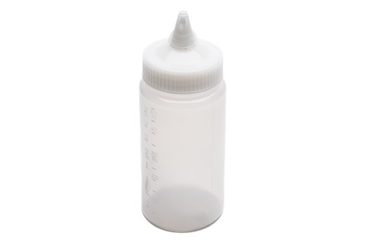 Dressingflaske med lukkelåg, stor åbning, klar plast, 500/750 ml
