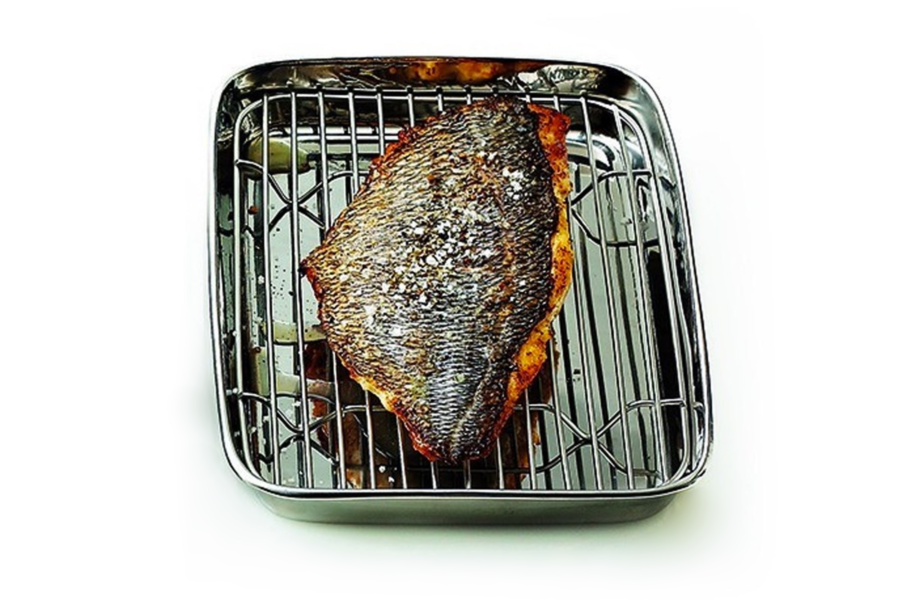 Bakke med rist, rustfrit stål