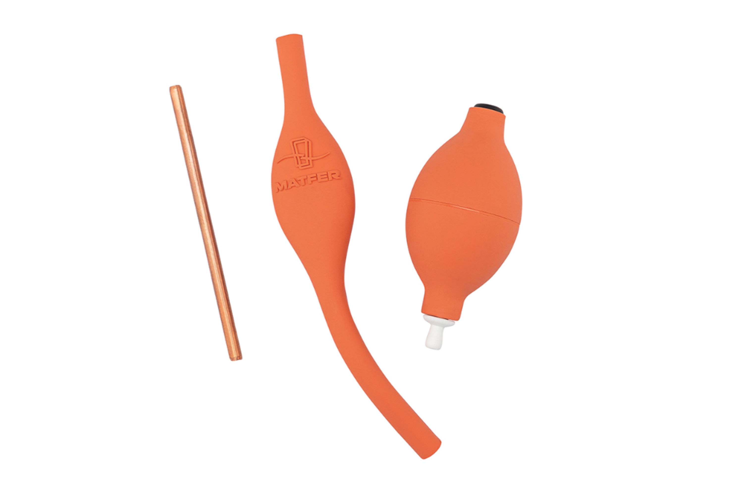 Sukkerpumpe, gummi med kobberspids