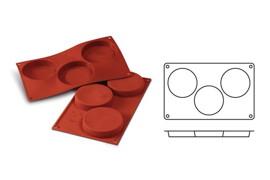 Silikoneform, burgerbolle, SF042