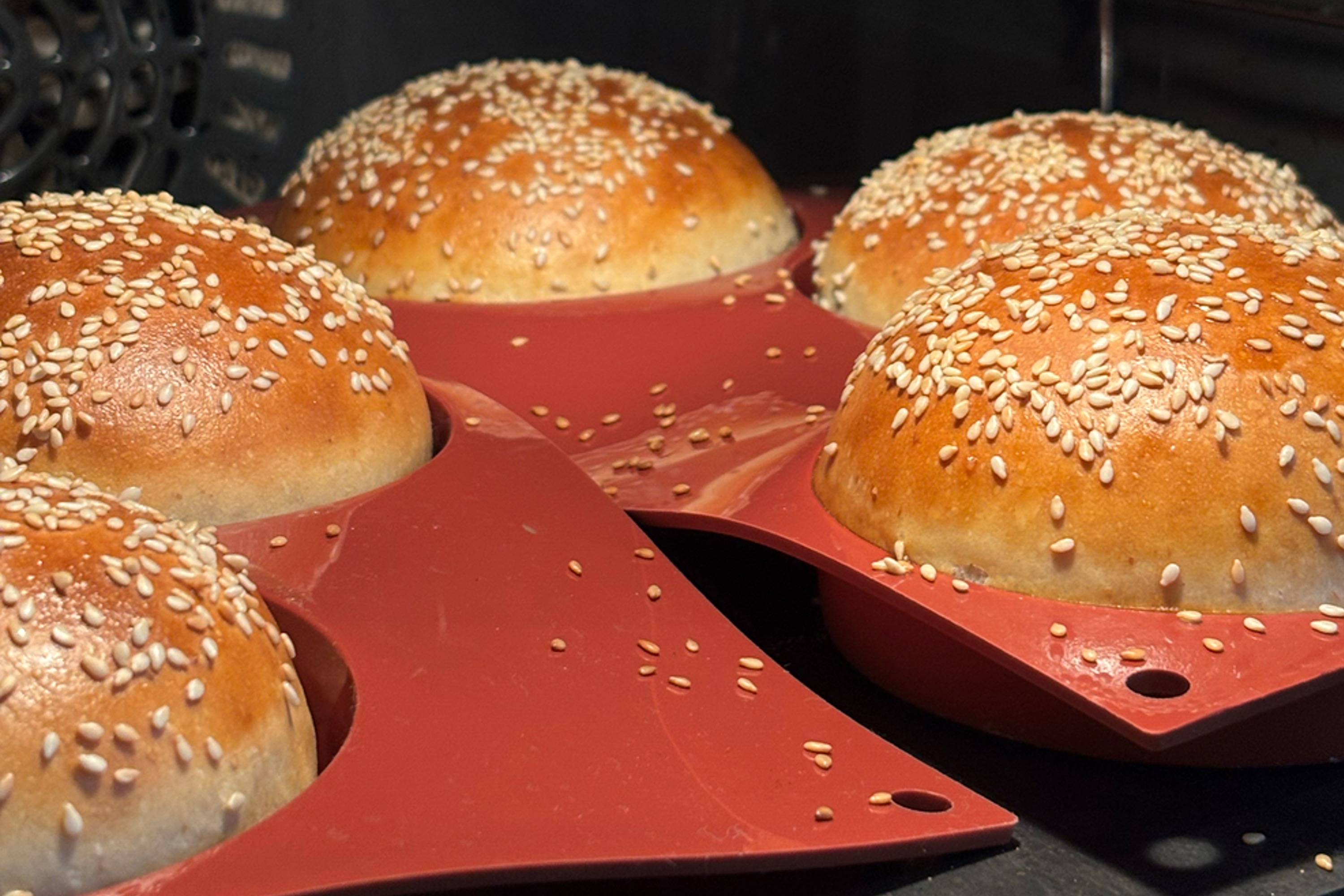 Silikoneform, burgerbolle, SF042