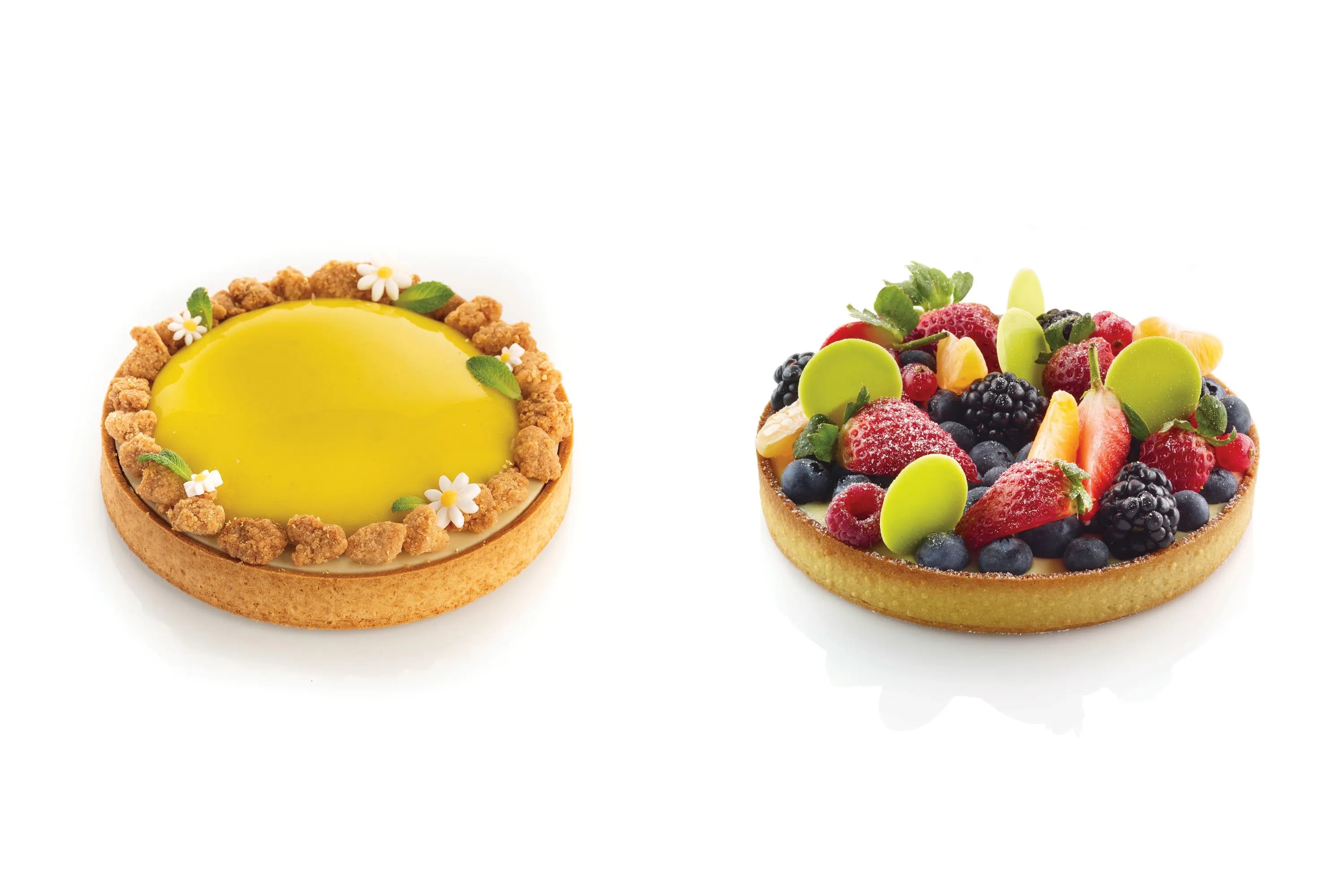 Tærtering, perforeret komposit, 2 stk., H 2 cm