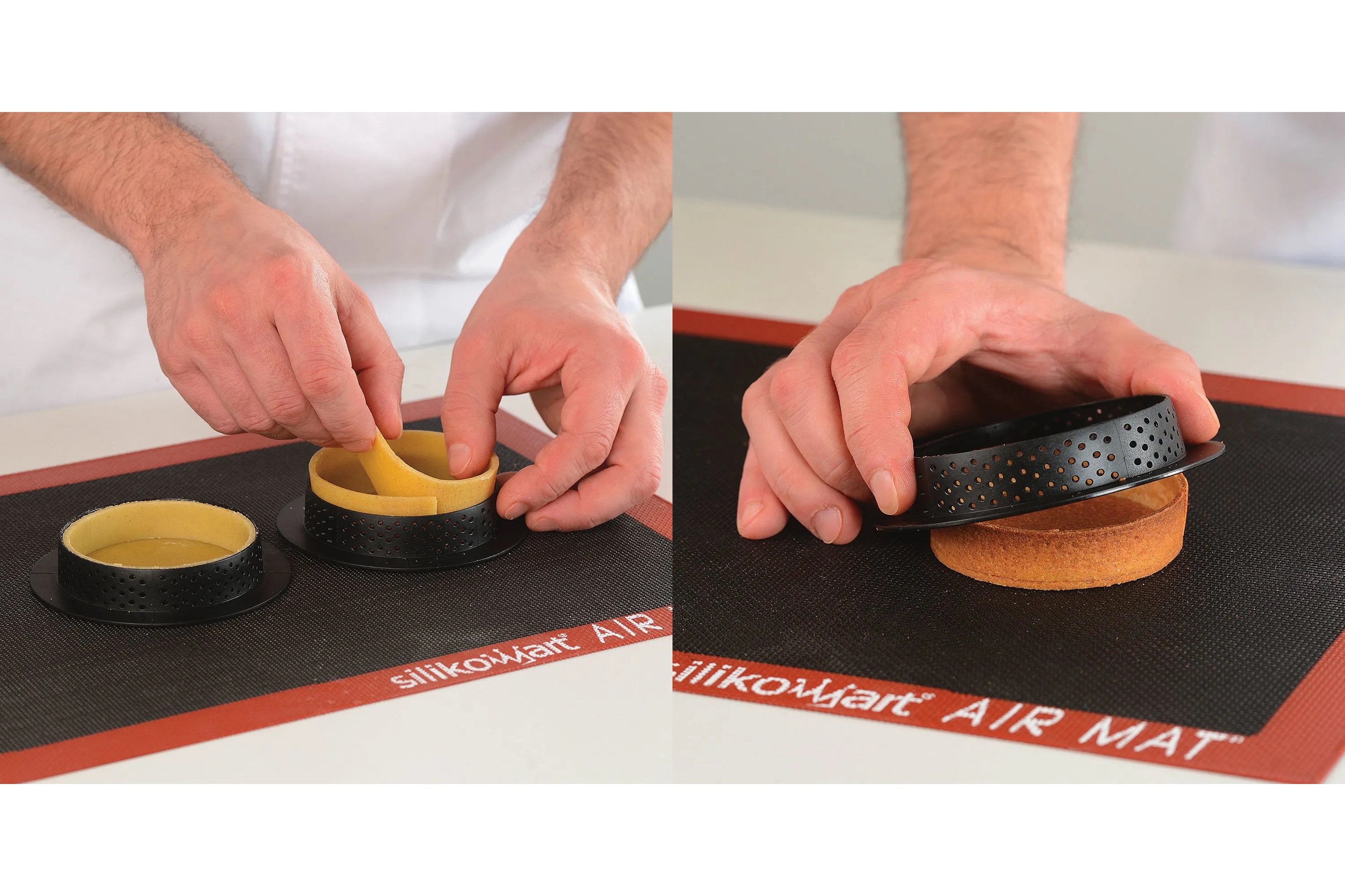 Tærtering, perforeret komposit, 6 stk., H 2 cm