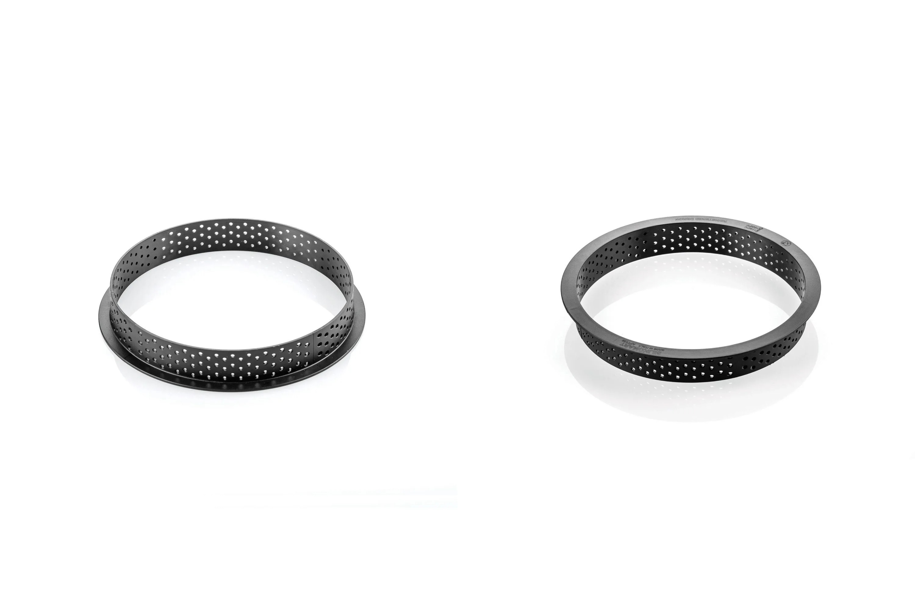 Tærtering, perforeret komposit, 4 stk., inkl. silikoneforme, H 2 cm