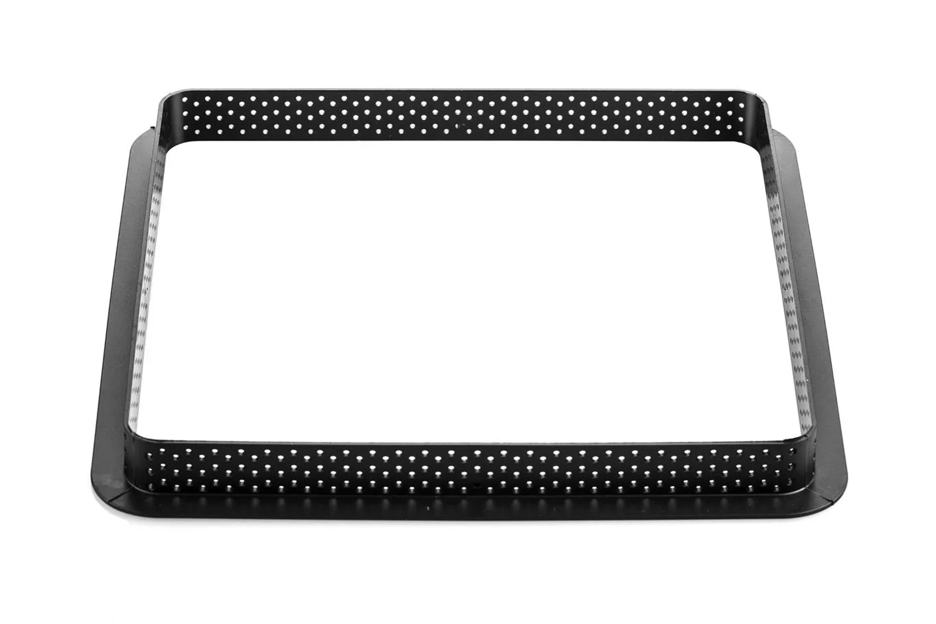 Tærtering, kvadratisk, perforeret komposit, inkl. silikoneform, H 2 cm