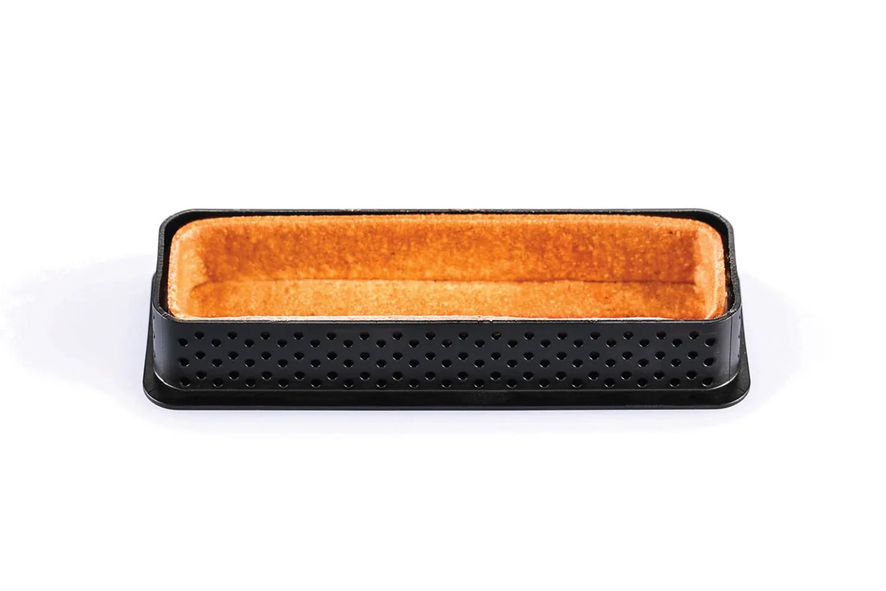 Tærtering, rektangulær, perforeret komposit, 6 stk., H 2 cm