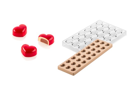 Chokoladeform med indlæg, hjerte, Kit Cuore 01