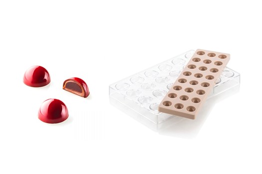 Chokoladeform med indlæg, halvkugle, Kit Semisfera 01