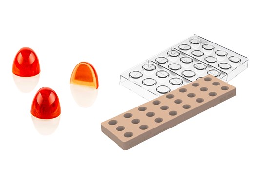 Chokoladeform med indlæg, dome, Kit Dome 01