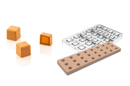 Chokoladeform m. indlæg, kube, Kit Cubo 01