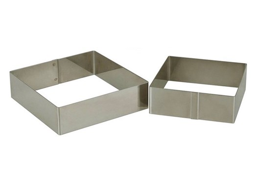 Bageramme, kvadrat, stål, H 4,5 cm