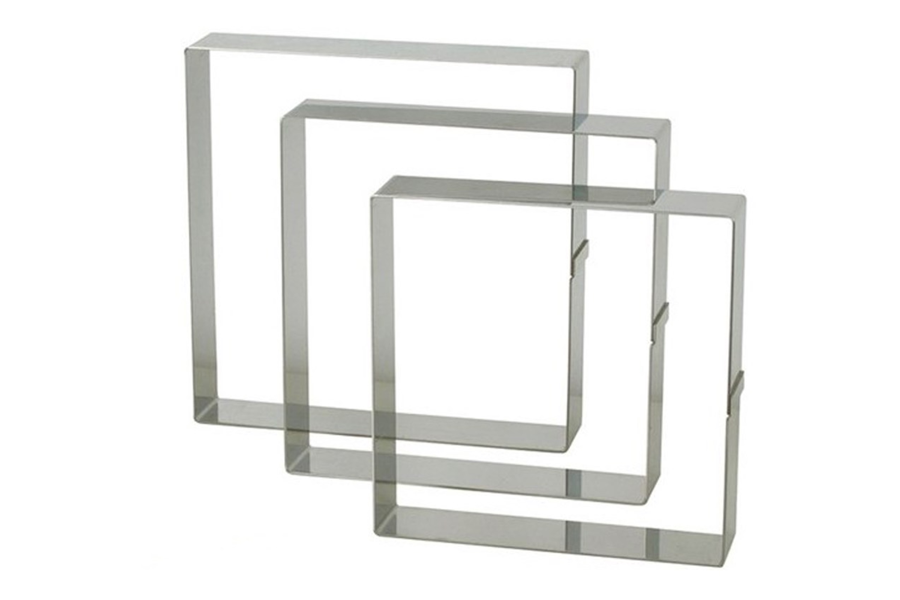 Bageramme, kvadrat, stål, H 4,5 cm