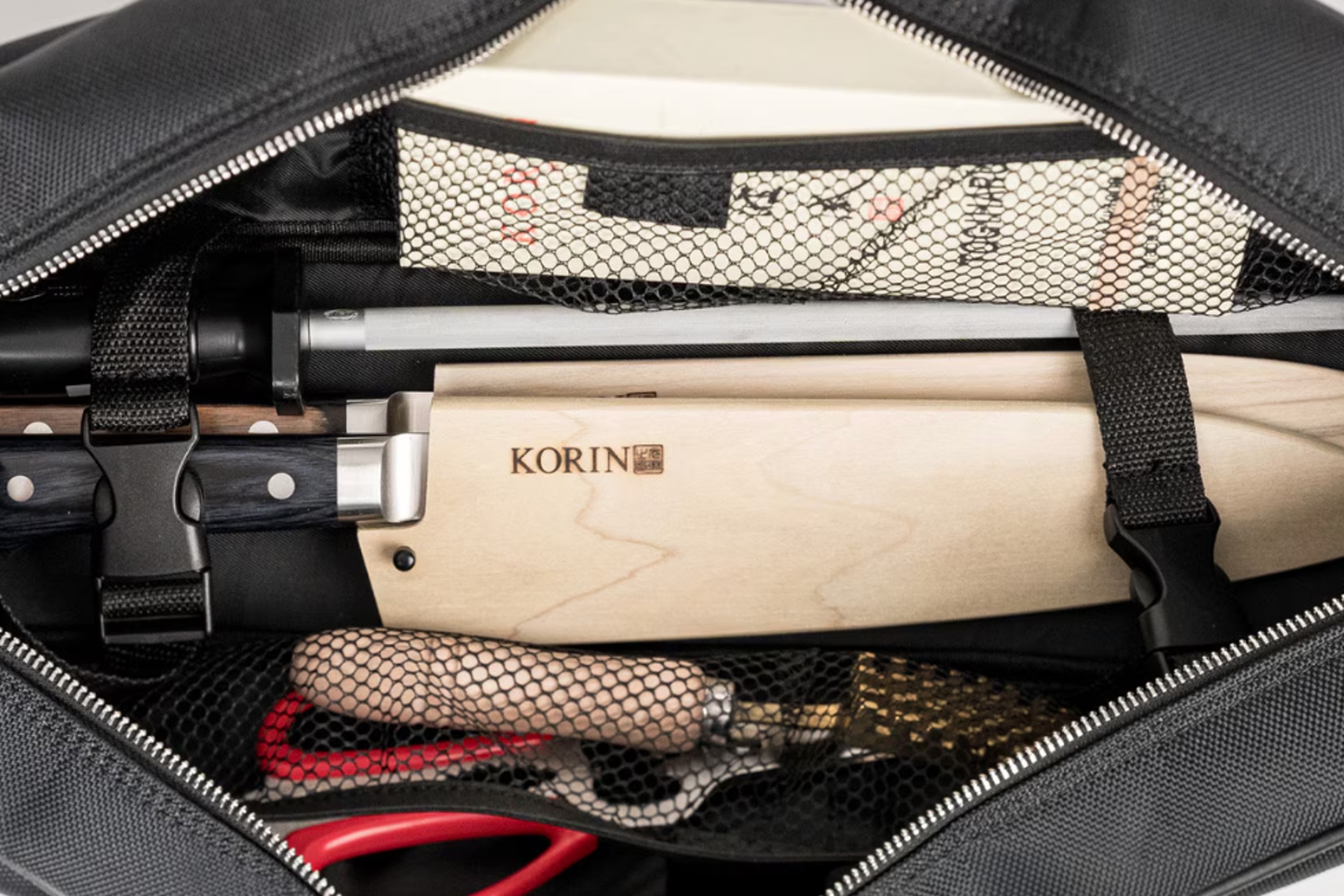 Knivtaske, sort nylon