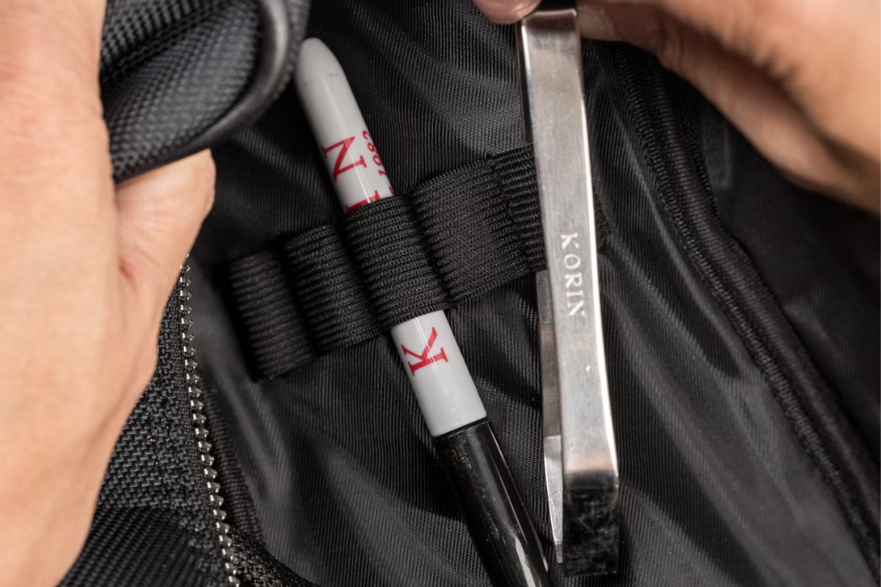 Knivtaske, sort nylon