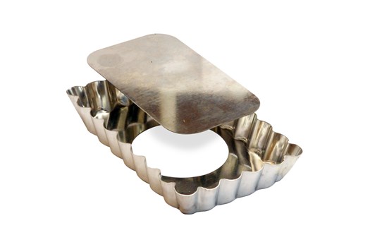 Tærteform, rektangulær, løs bund, tinblik