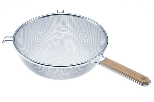 Sigte med træhåndtag, professionel, rustfrit stål