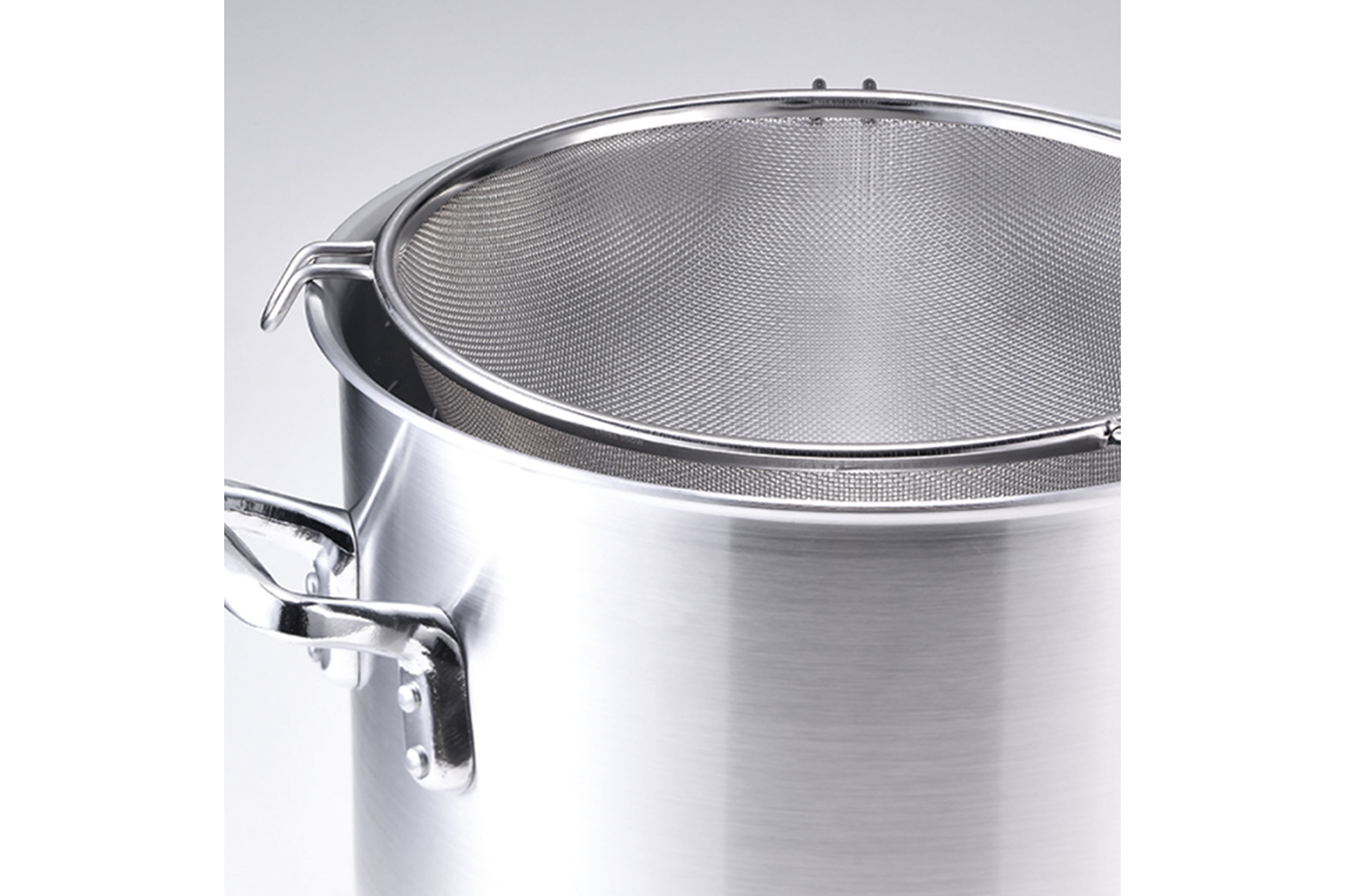 Sigte med træhåndtag, professionel, rustfrit stål