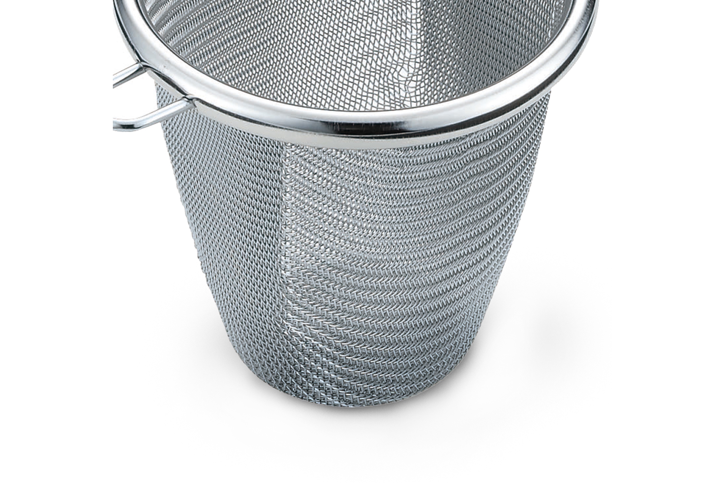 Tesigte, dyb, flad bund, rustfrit stål