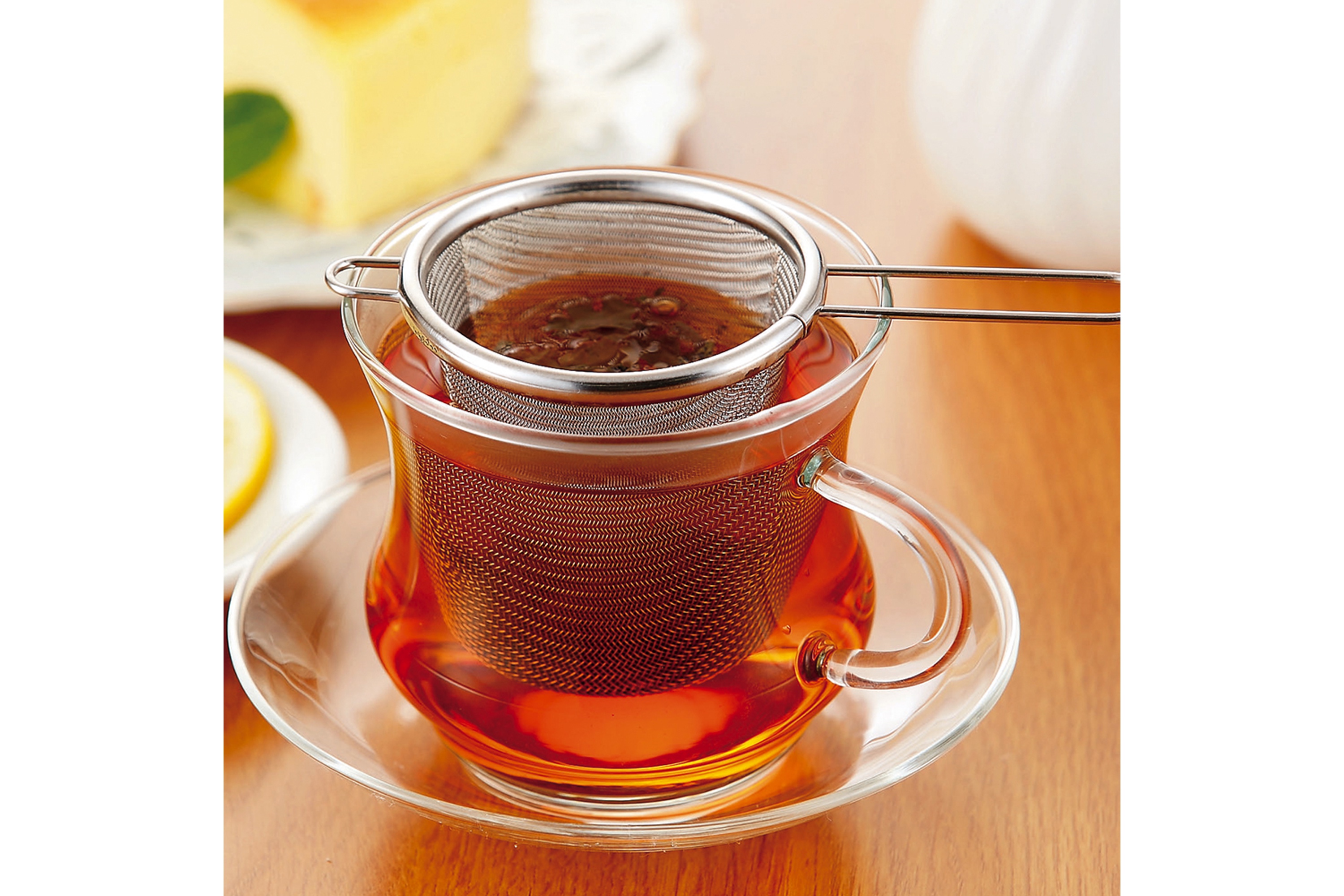 Tesigte, dyb, flad bund, rustfrit stål