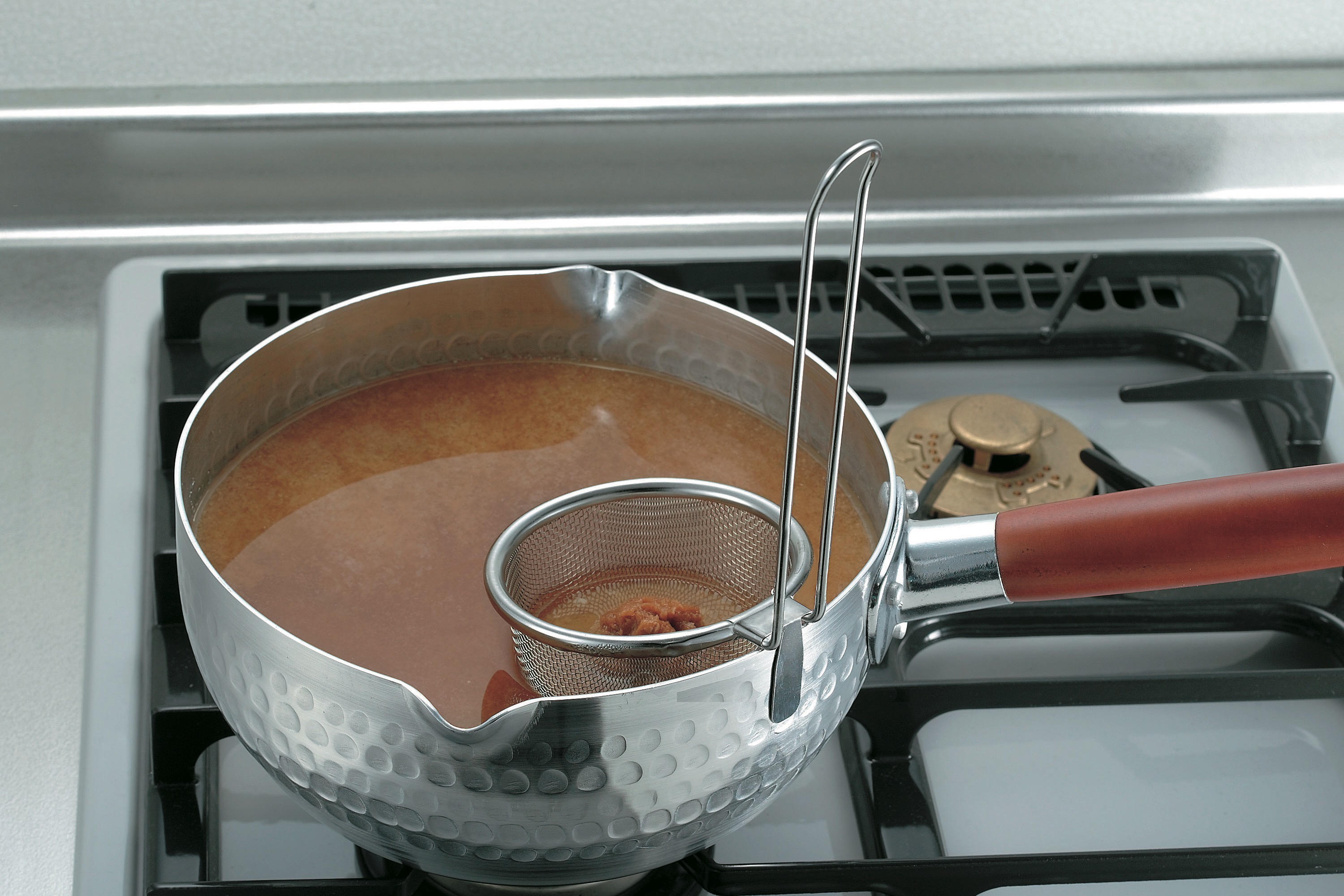 Miso-sigte med ske, rustfrit stål