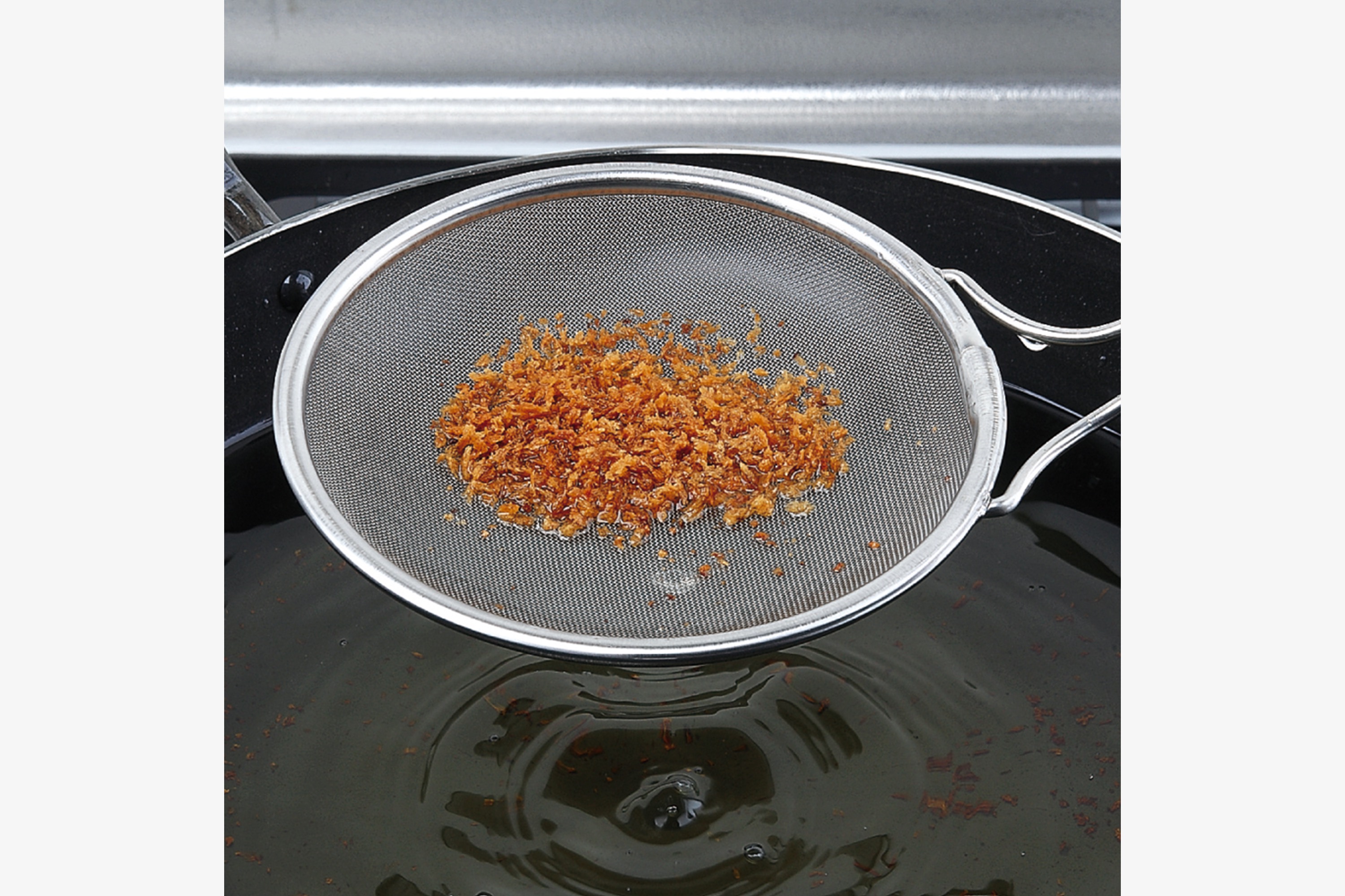 Skummeske, lille med fint net, rustfrit stål