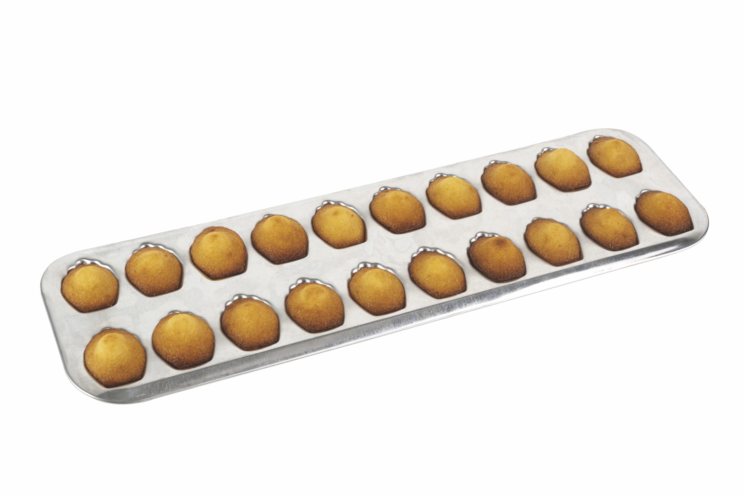 Bageplade til madeleines, 20 stk., tinblik
