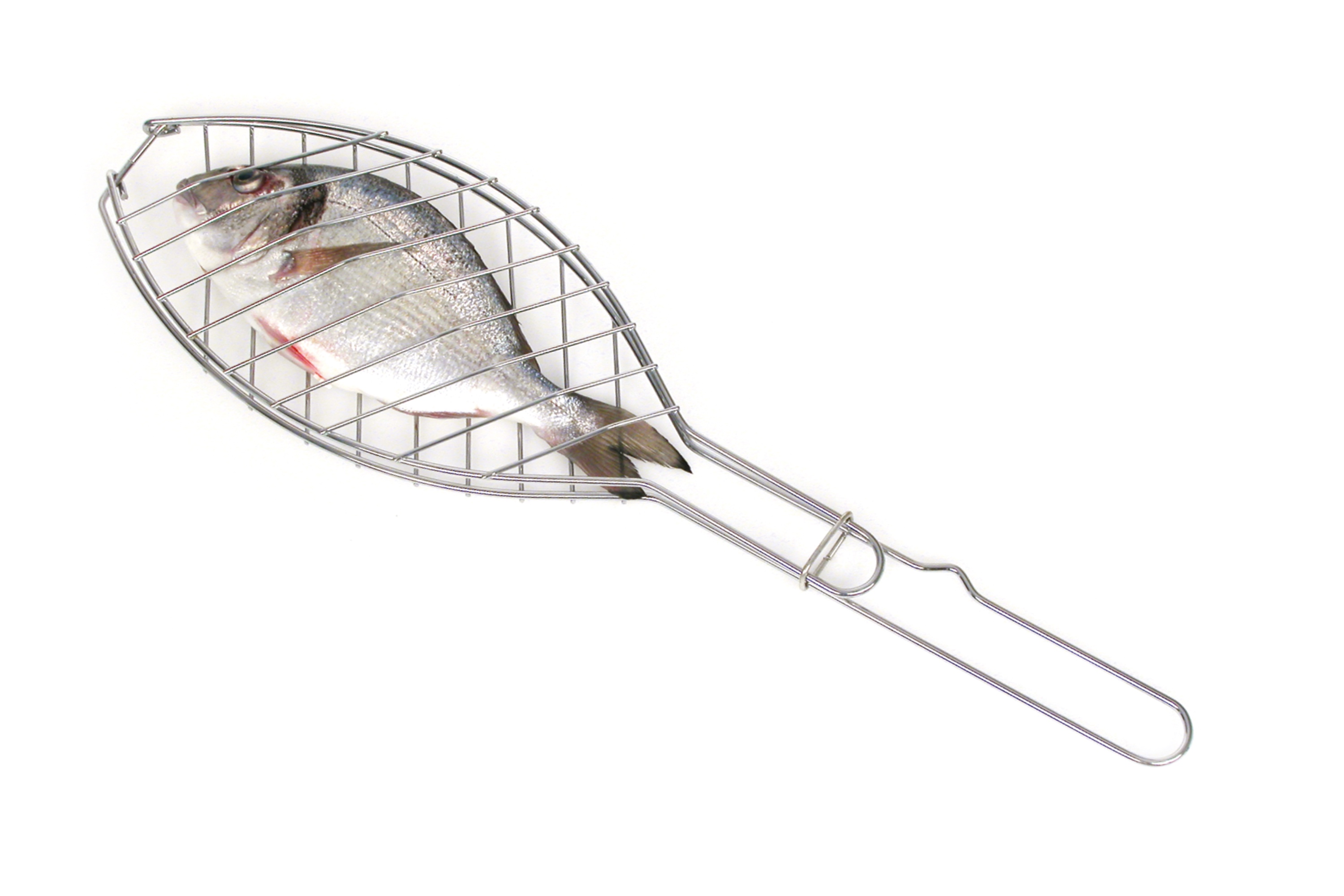 Grillrist til fisk, forkromet jern