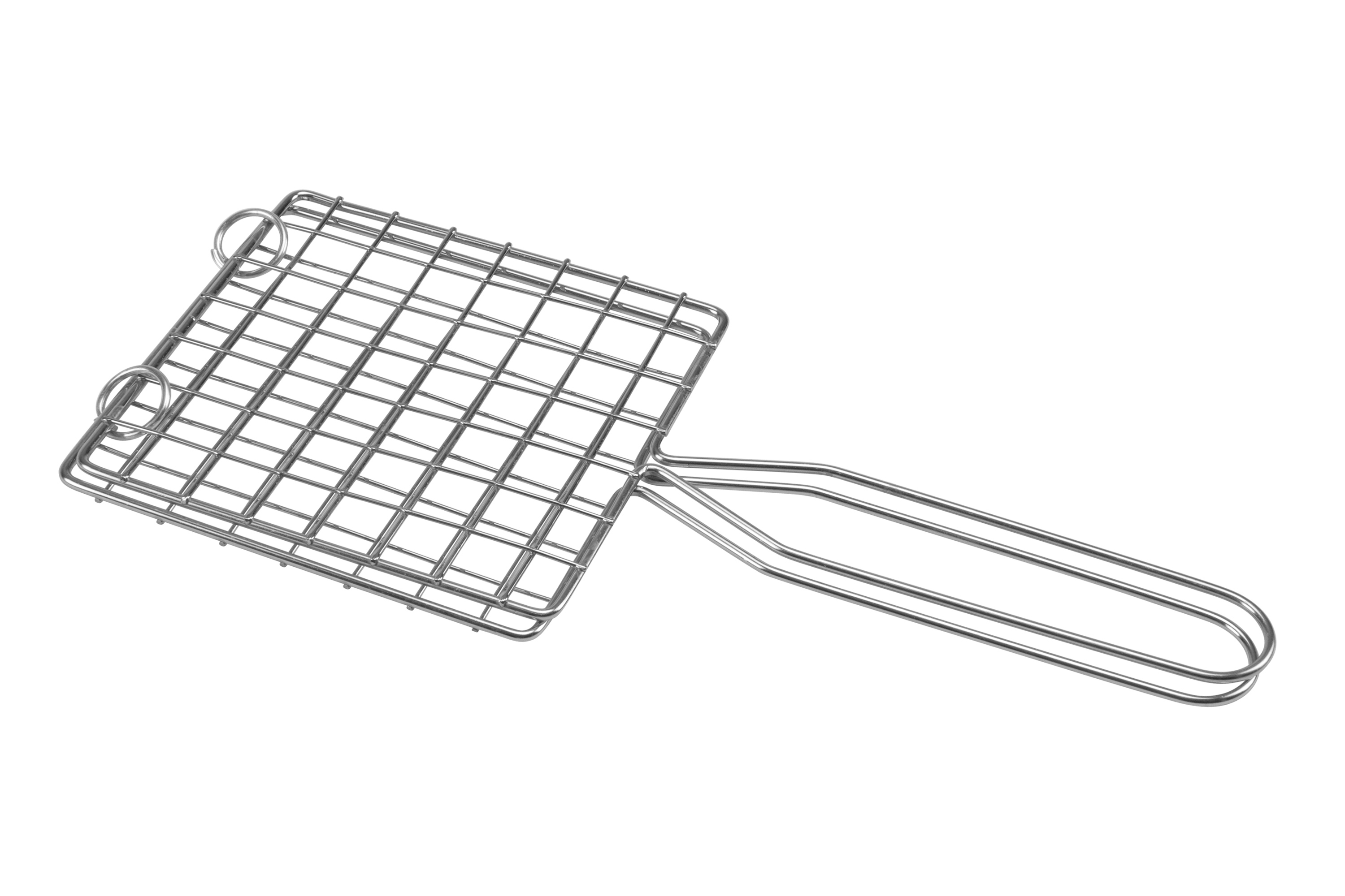 Grillrist til cowboytoast, forkromet jern, 15x15 cm