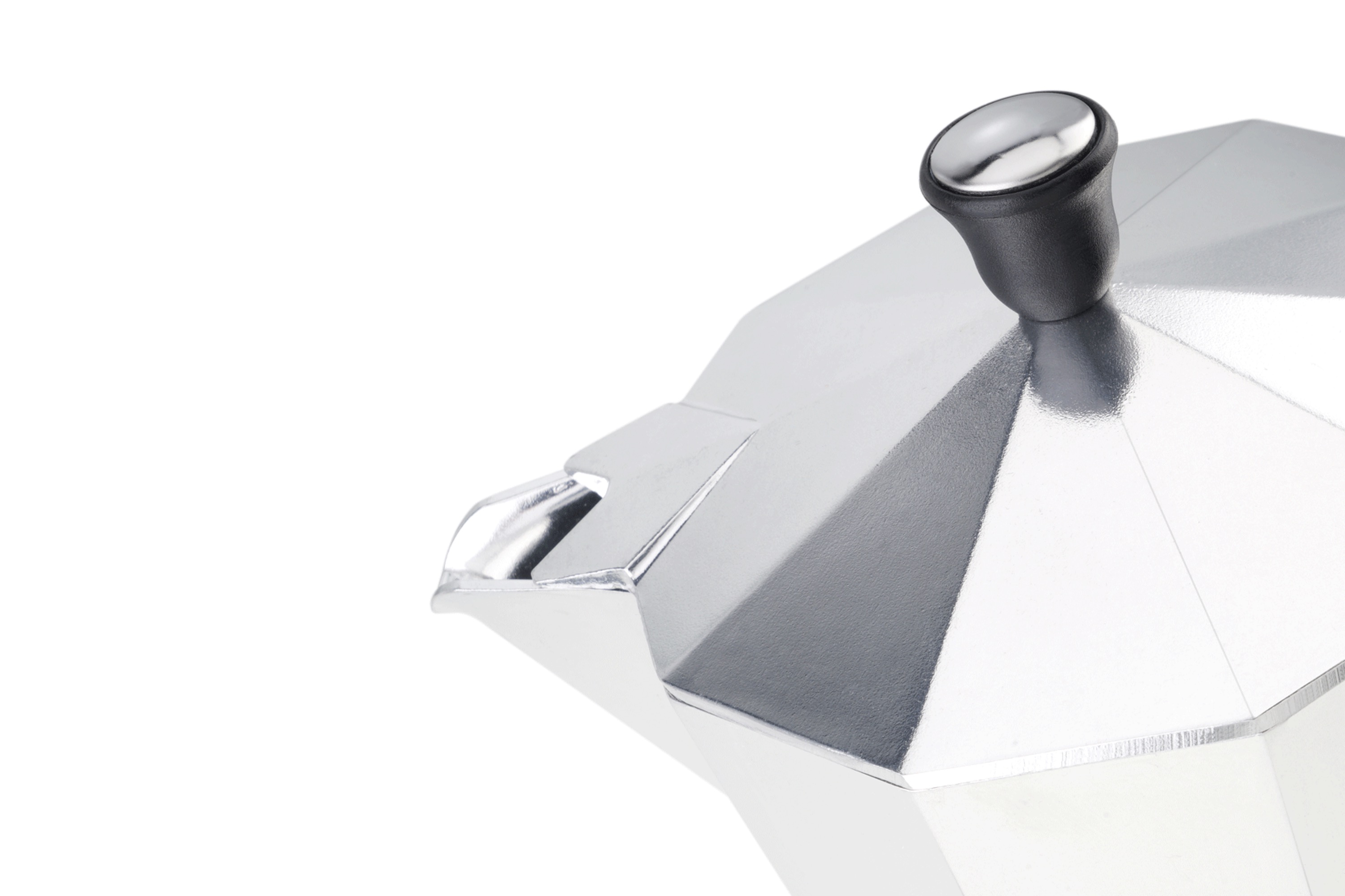 Espressokande til induktion, aluminium med rustfrit stål