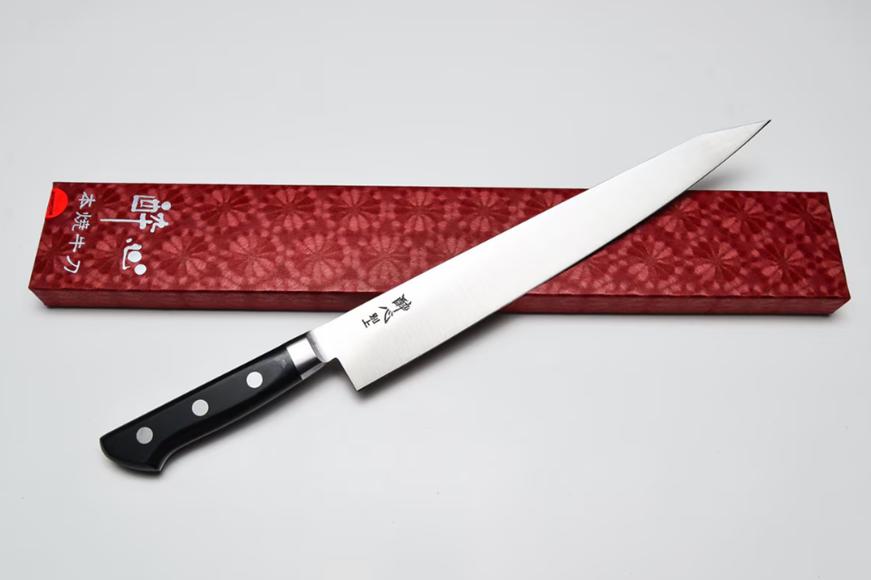 Kokke-/trancherkniv, Sujihiki, japansk karbonstål