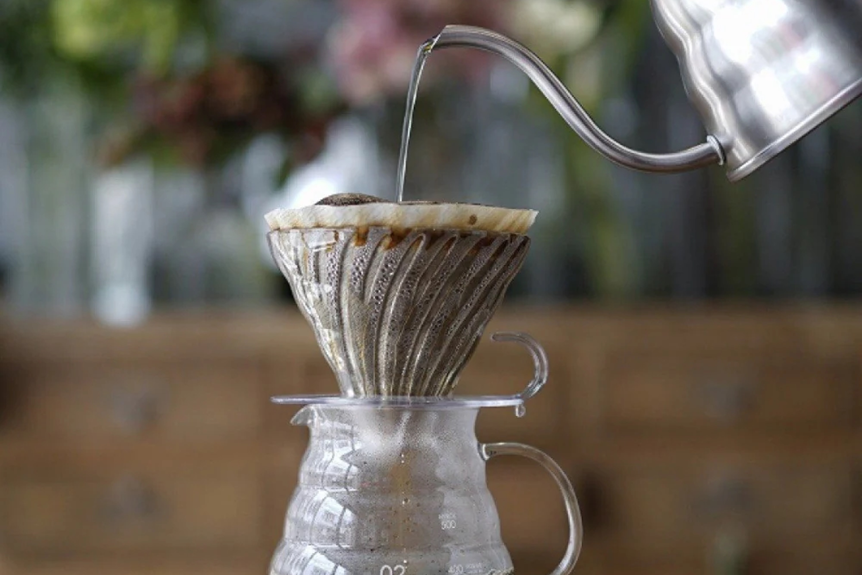 Kaffetragt, klar plast, V60