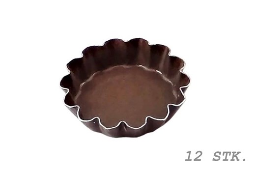 Bageform, petit four, rund, kruset, 12 stk.