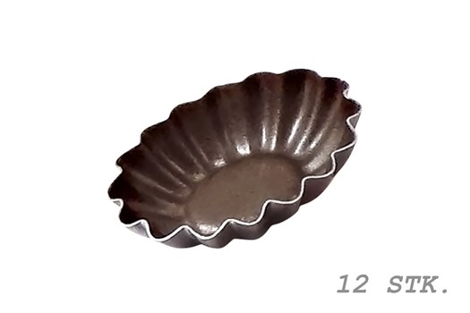 Petit four dome oval/kruset, 12 stk., L 4,5 cm