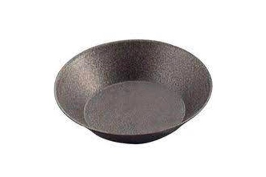 Flanform, rund, skrå sider, jern med belægning