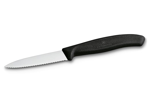 Bølgekniv, buet skær, plastskæfte