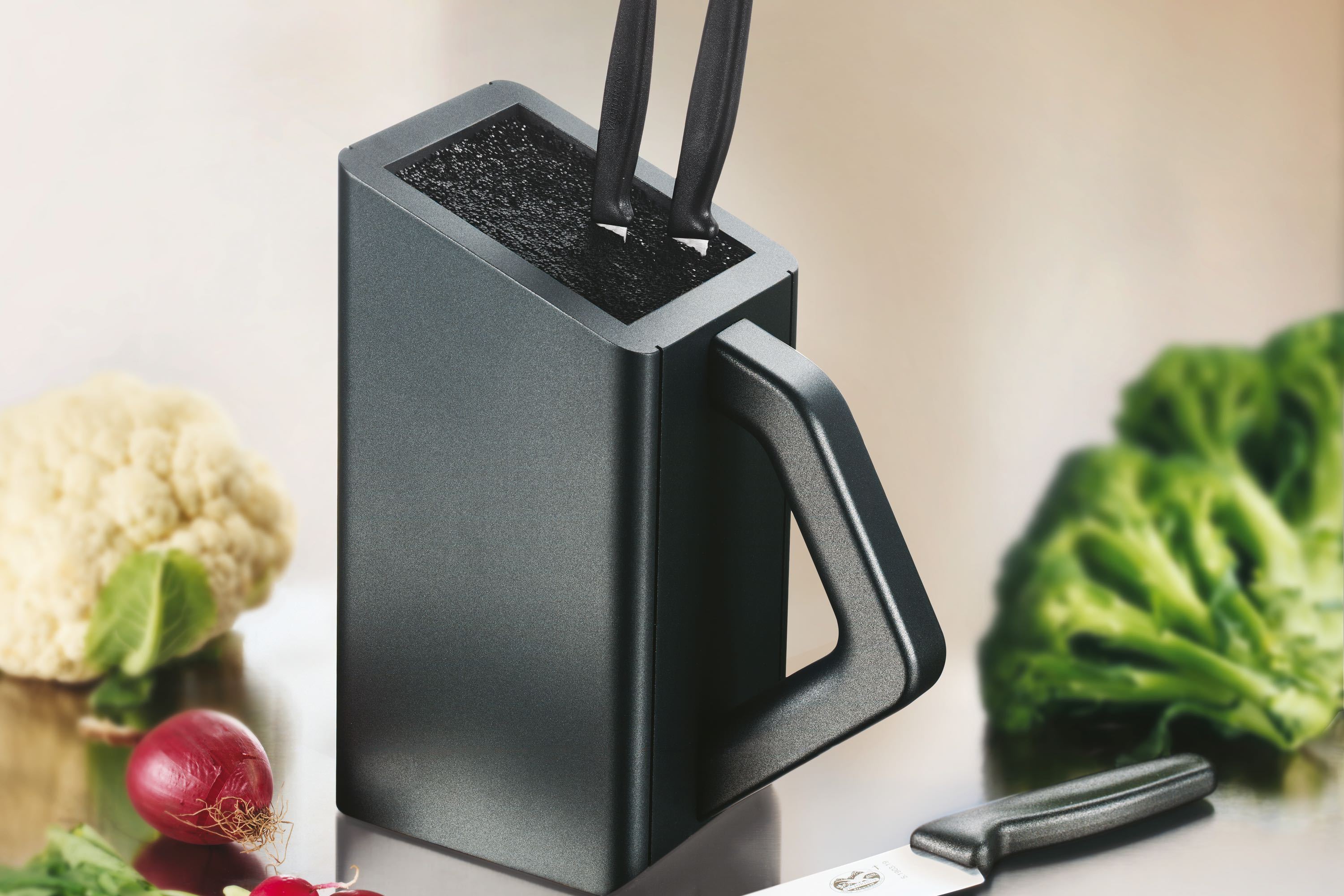 Knivblok, sort bøgetræ