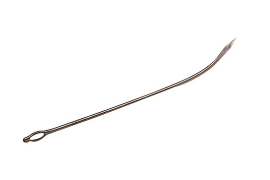 Kødnål, krum, 18 cm