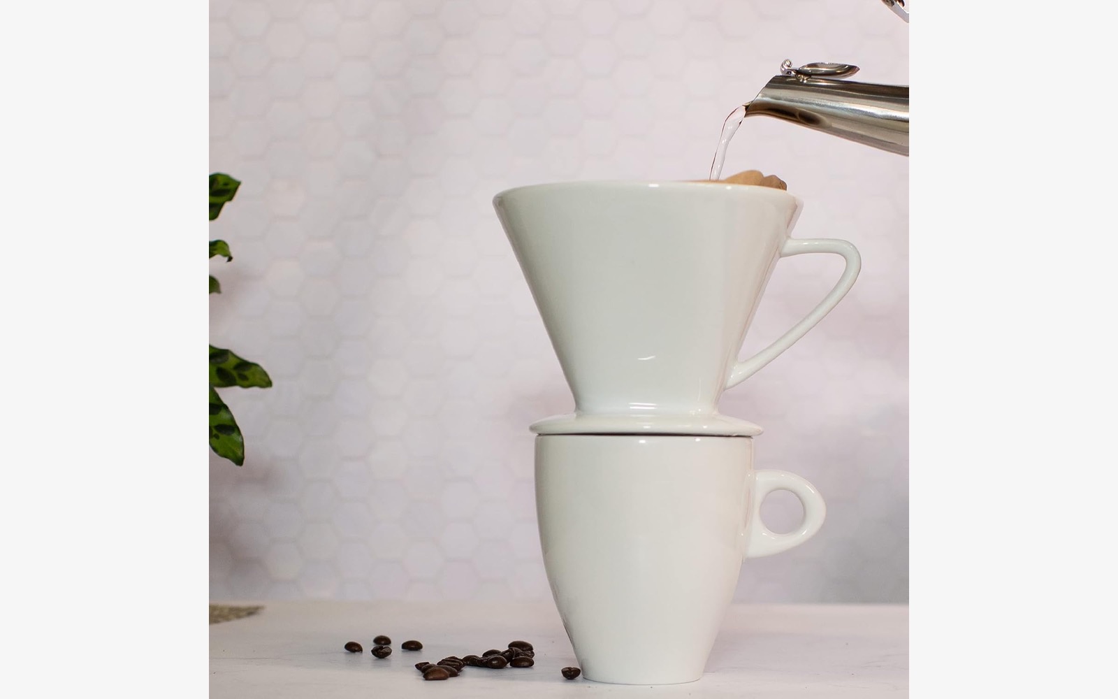 Kaffetragt til kop, str. 2, porcelæn