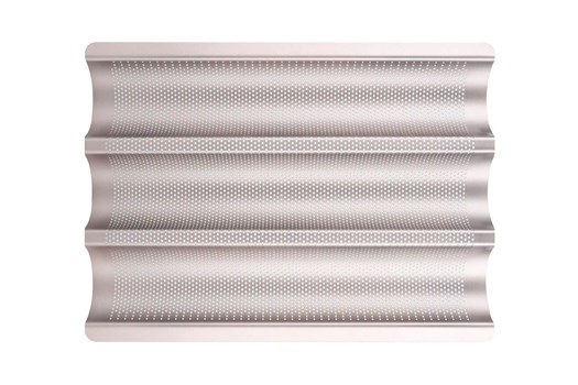 Bageplade flutes GN 1/1 perforeret alu m. silikone