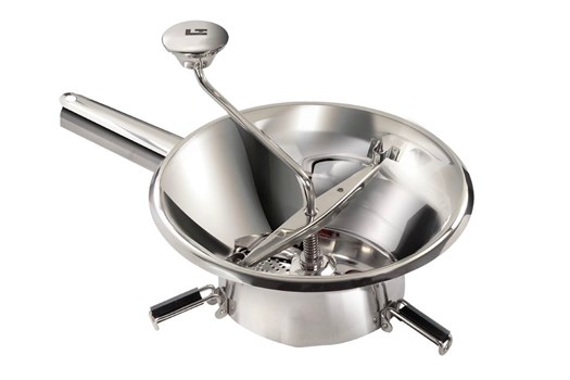 Purémølle med 3 riste, rustfrit stål